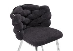 Стул на металлокаркасе Rendi gray-blue / chrome