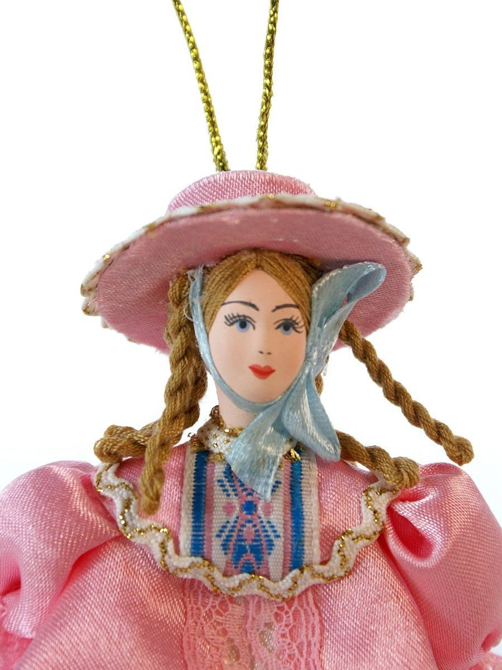 Кукла-подвеска сувенирная Барышня в шляпке