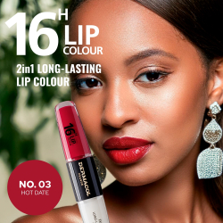 Dermacol 16H Lip Colour - Стойкая помада и блеск для губ, 2× 4 ml