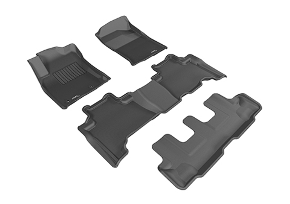 Коврики Sotra 3D Lux для Toyota Land Cruiser 150 Prado 2012- (3 ряда сидений) бежевые. Артикул ST 74-00567