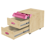 Тумба Дэми на колёсиках с 2 ящиками и органайзером для канцелярии (ТУВ.09)