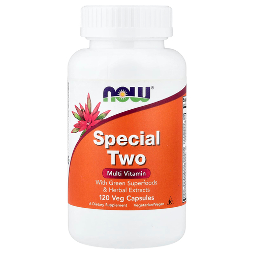 NOW Foods, Special Two, мультивитамины, 120 растительных капсул