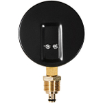 Термоманометр радиальный STOUT - 1/2" (D80 мм, шкала 0-120°C/0-10 бар с запорным клапаном)