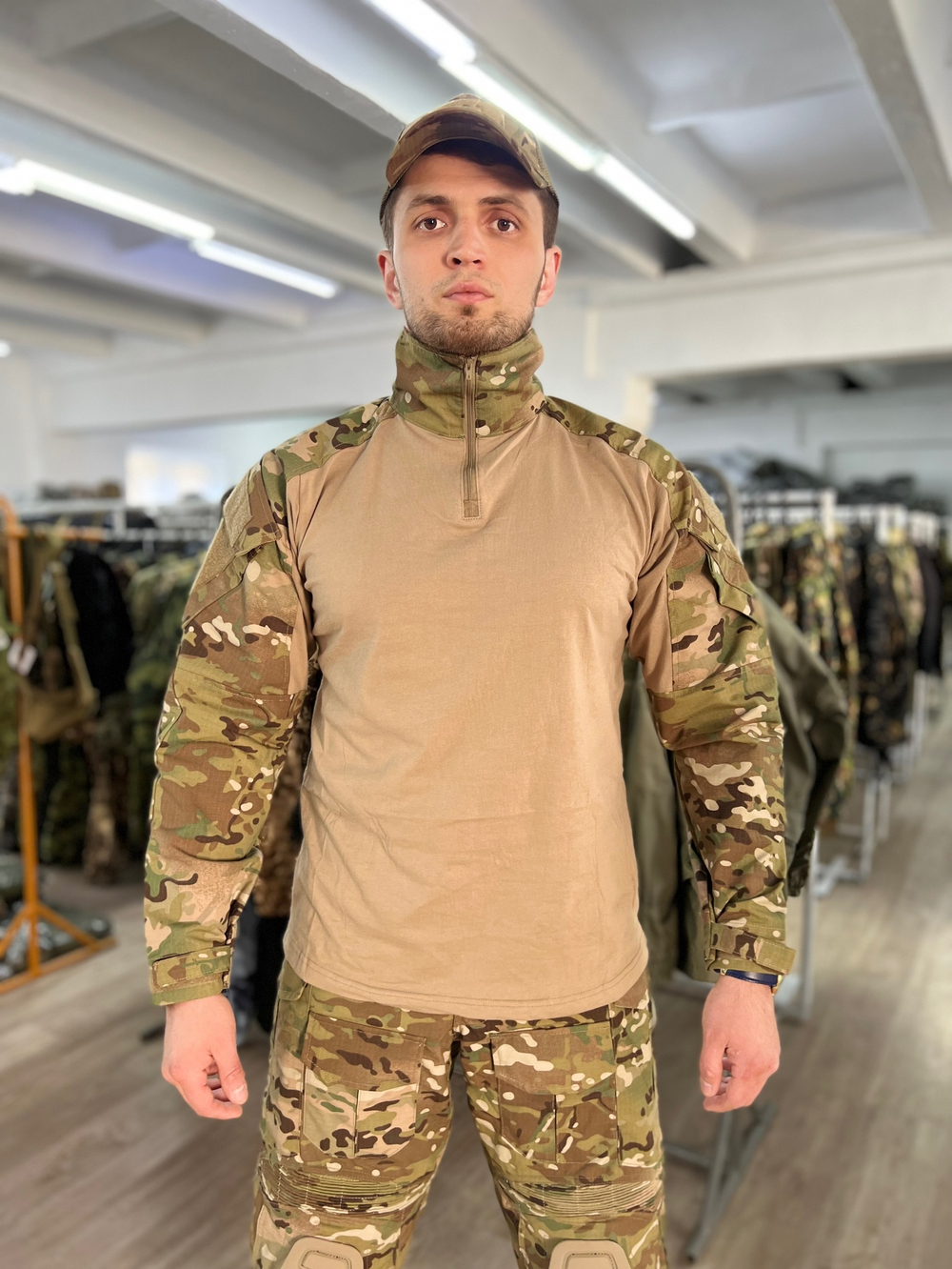 Тактический костюм G3 с защитой локтей и коленей / мультикам