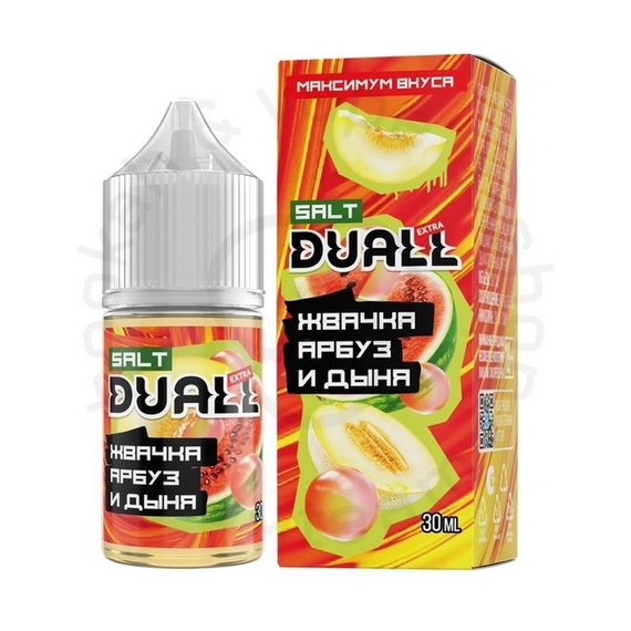 Безникотиновая жидкость для ЭСДН DUALL EXTRA ZERO с ароматом жвачки, арбуза и дыни, 28мл, 0мг/см3 (M