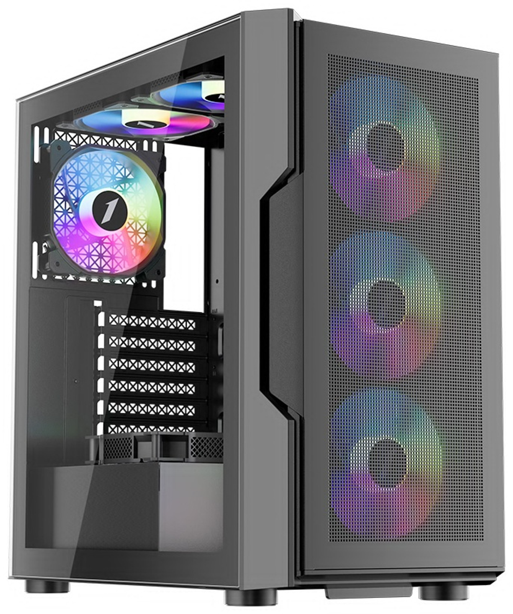 Корпус 1STPLAYER TRILOBITE T7-P Black, T7-P-BK-4F7 черный