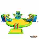 Надувной аквапарк с бассейном и горками «Тропический остров», 24×18×7,6 м