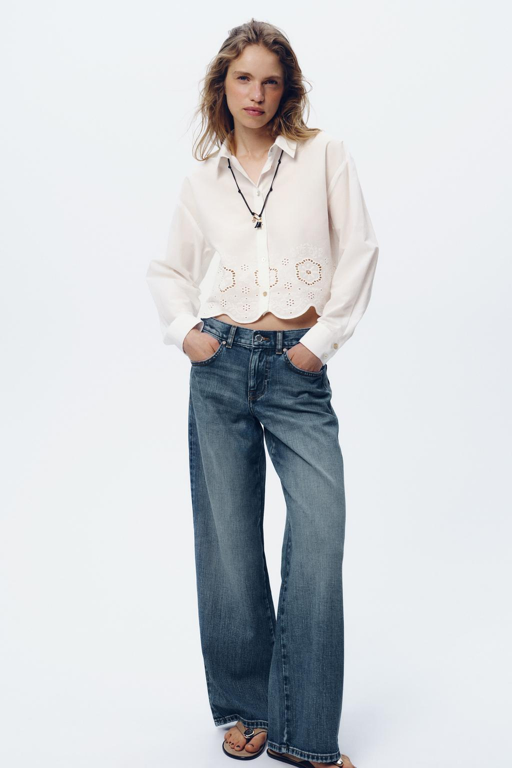 Джинсы z1975 straight mid-rise full length