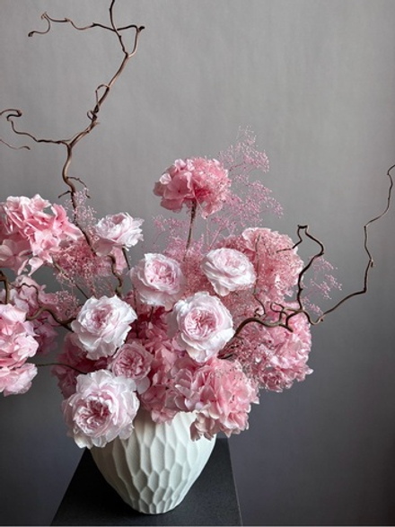 Композиция в кашпо Лунария