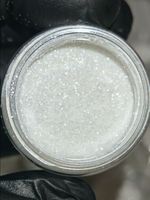 Блёстки Глиттер 301-02мм Белый прозрачный глянец - универсальные