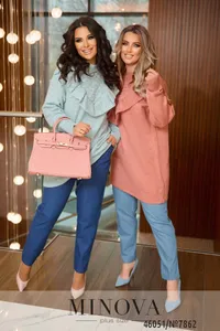 Свитер 7862-голубой Minova