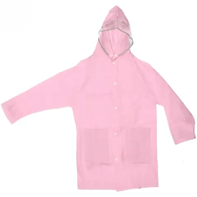 Дождевик-плащ детский «Rainbow» с капюшоном,на молнии, с отдел.под рюкзак, цвет розовый, размер M(73*50см) ДоброСад