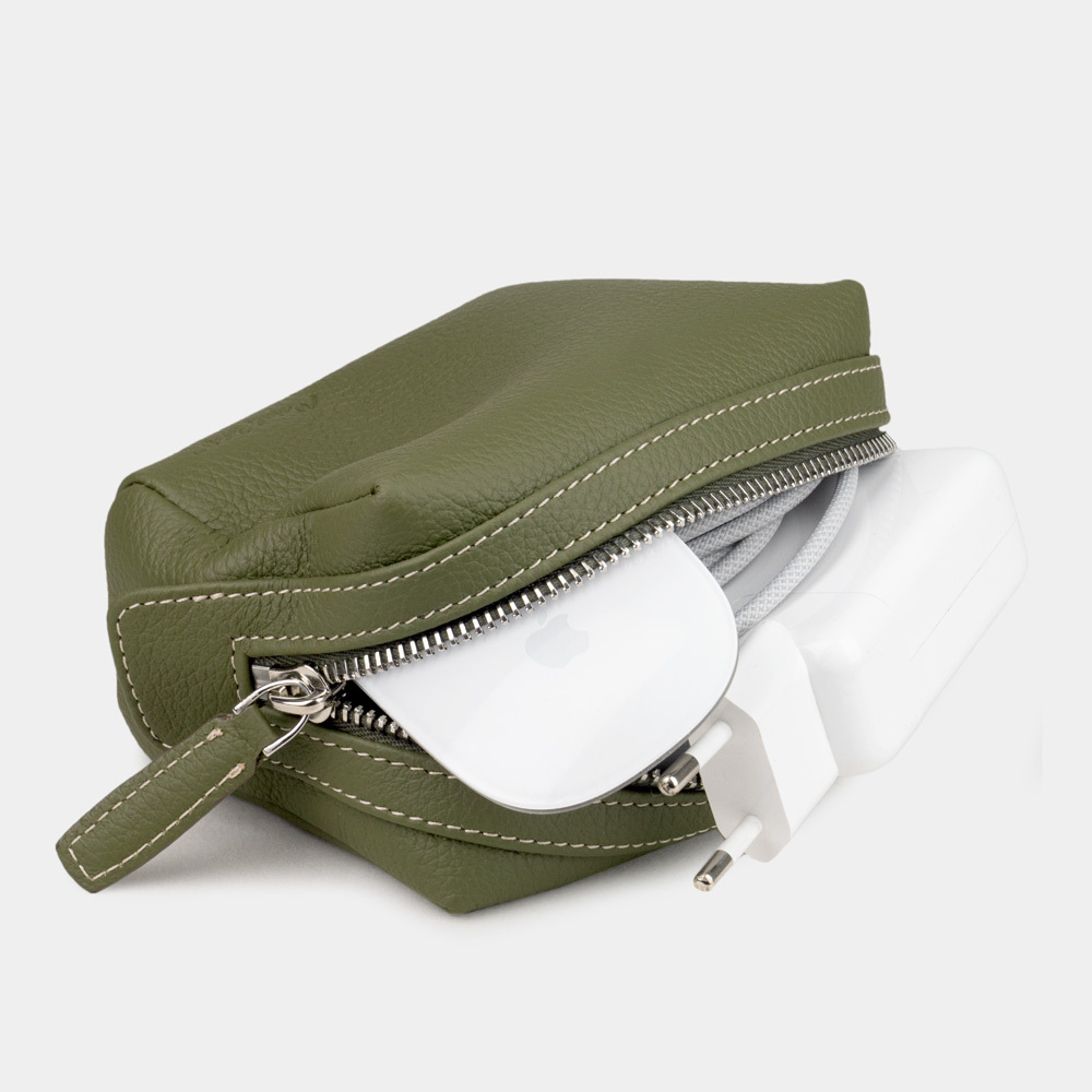 Несессер Mignon из кожи теленка, зеленого цвета