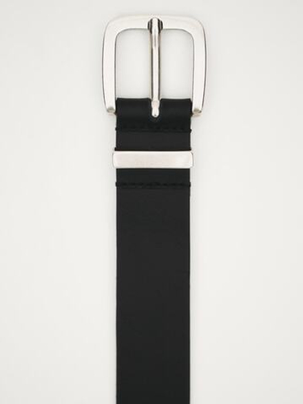 Massimo Dutti Ремень из кожи наппа, черный