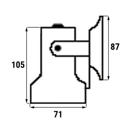 Лампа интерьерная 71х105х87 мм, алюминий