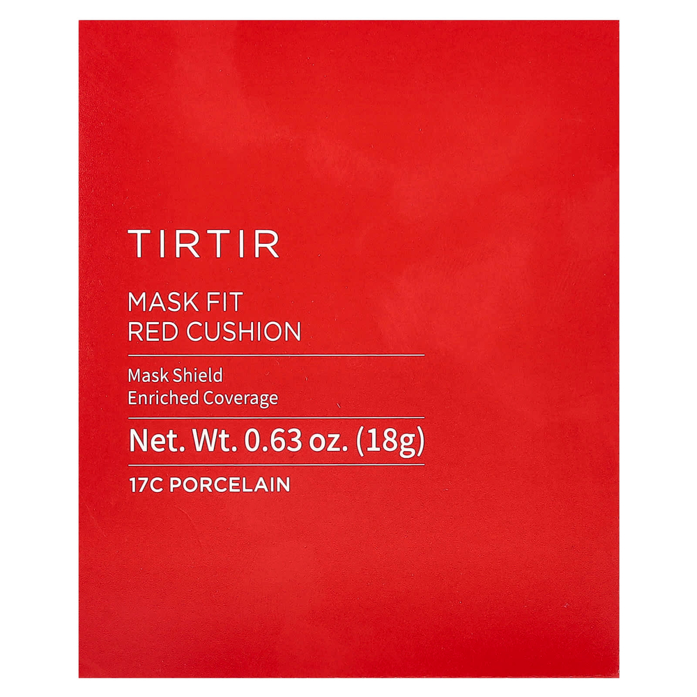 TIRTIR, Mask Fit Red Cushion, кушон, тон 17C фарфоровый, 18 г (0,63 унции)