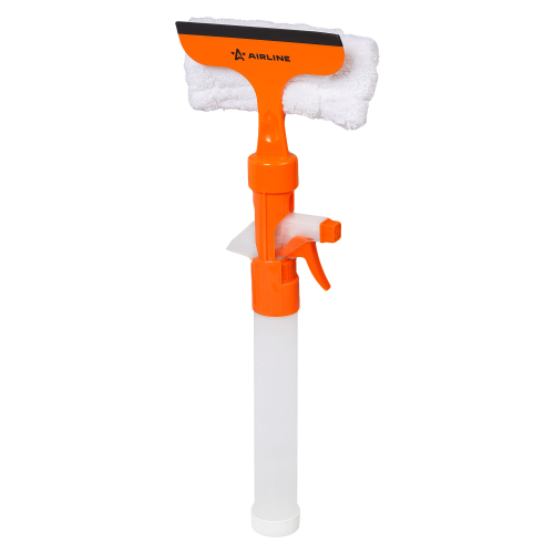 Скребок для мытья стекол Airline 13 см с распылителем и щеткой из микрофибры