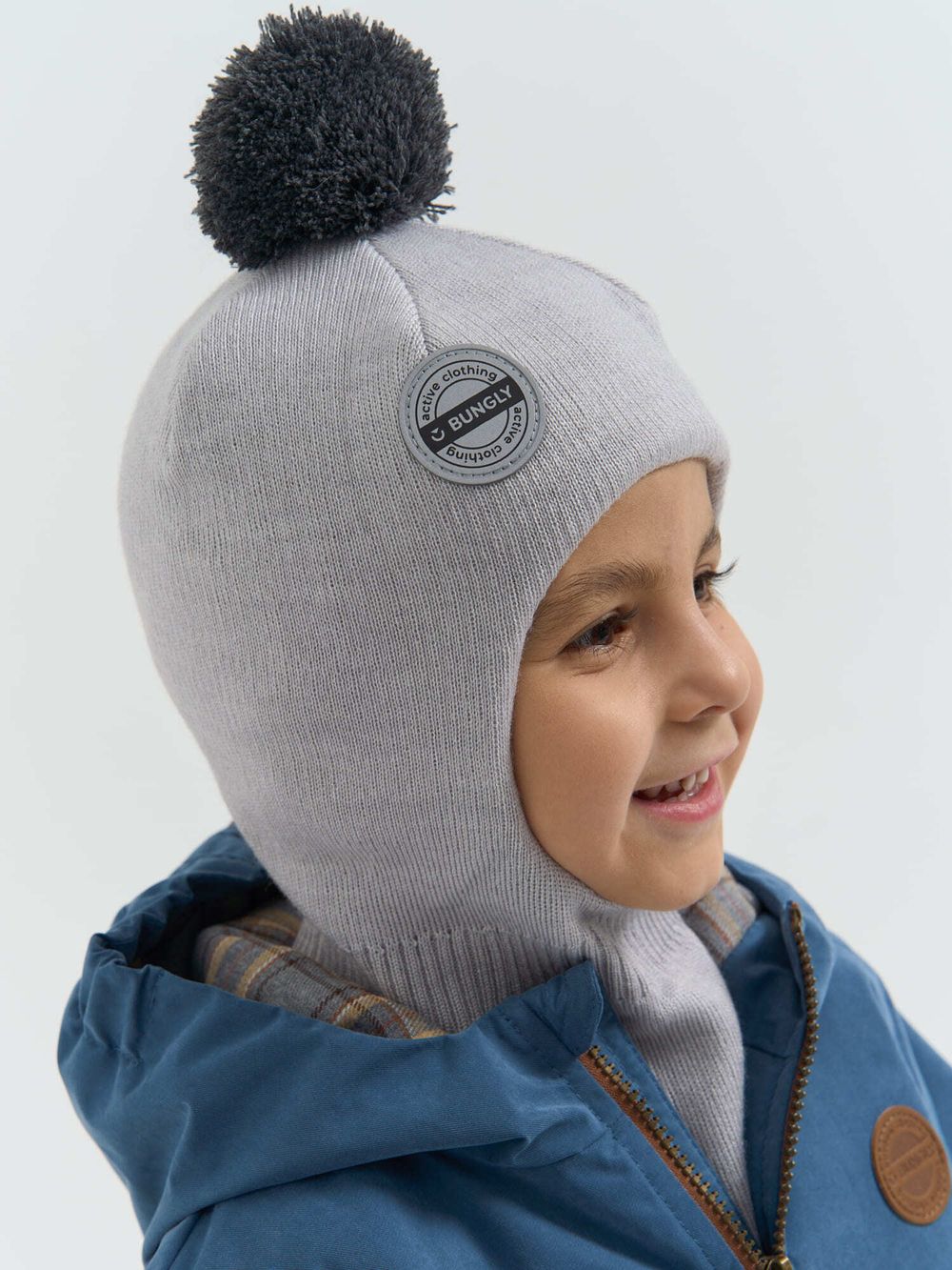 Шлем демисезонный из смесовой шерсти "Серебро"