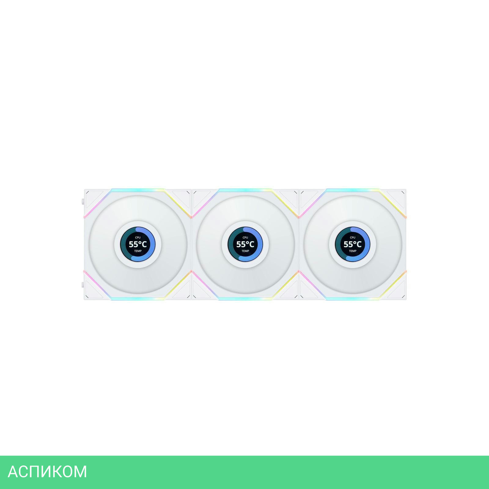 Комплект вентиляторов для корпуса Lian Li Uni Fan TL LCD 120 White 3шт (G99.12TLLCD3W.00)