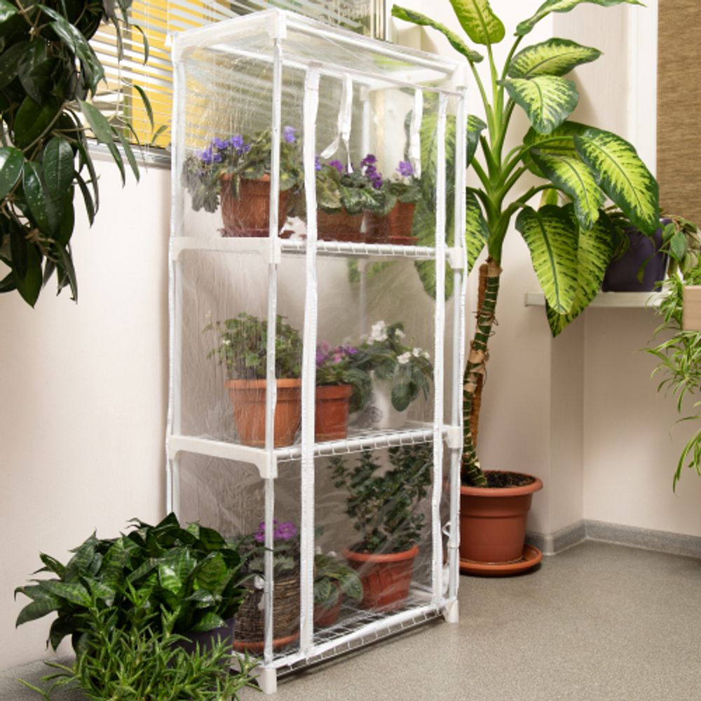 Теплица GREEN APPLE GA-House-3x-frame 3 яруса 1250х590х300 мм | Теплица