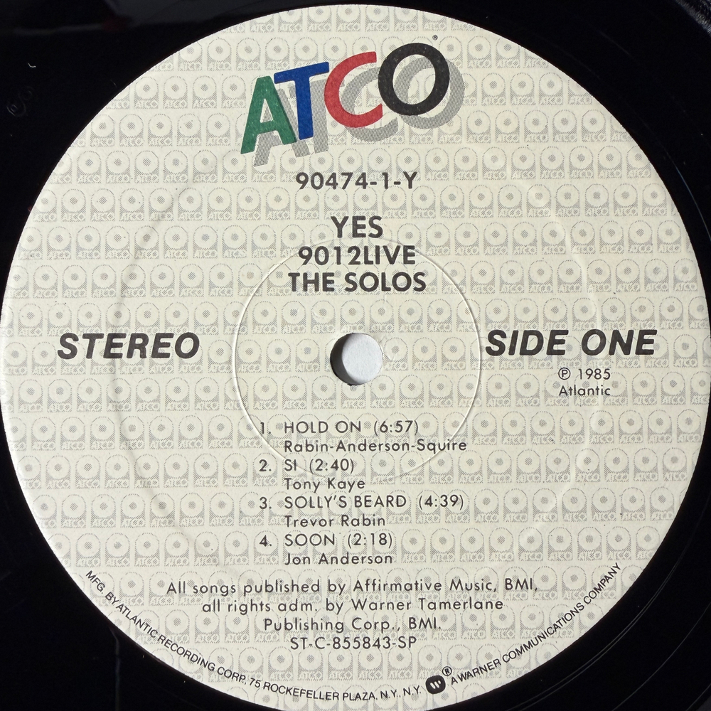 Виниловая пластинка Yes ‎– 9012Live - The Solos LP