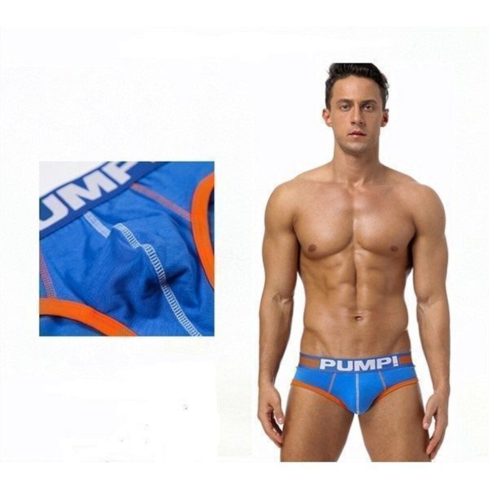Мужские трусы брифы синие Pump Orange- Blue Brief H69-9