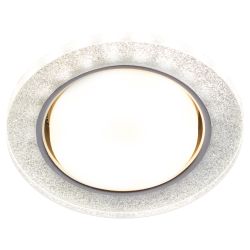 Светильник встраиваемый cо светодиодной подсветкой ЭРА DK LD51 CH/SHSL под лампу GX53 хром/серебро