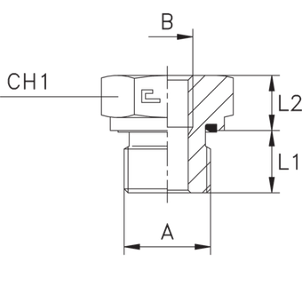 Соединение PFE BSP 1/2 BSP 1/8