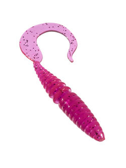 Приманка ZUB-TWIST  90мм(3,5")-5шт, (цвет 130) маджента с блестками