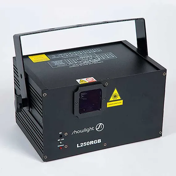 SHOWLIGHT L250RGB Полноцветный рисующий лазер 350мВт, Red:150mW , Green:60mW , Blue:100mW, 10 kkps,,