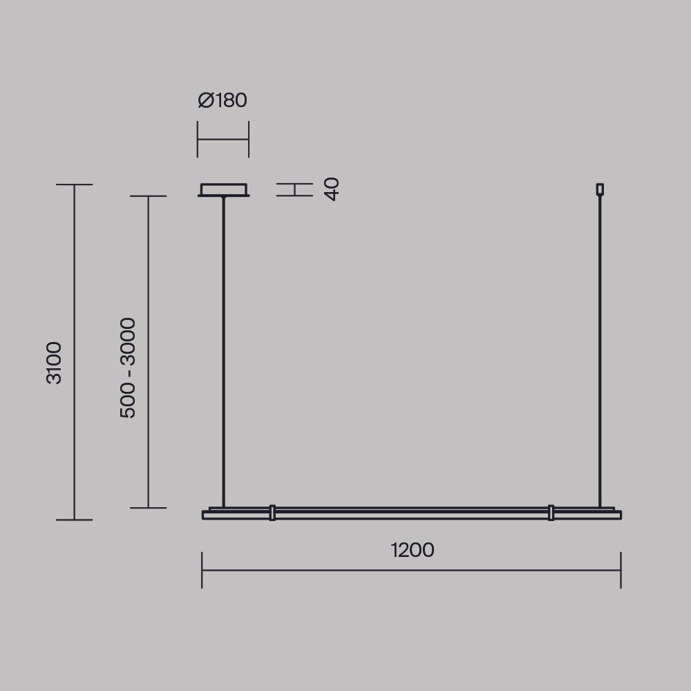 Светильник подвесной светодиодный Maytoni Plume MOD340PL-L20BS3K