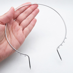 Основа для колье, цвет серебро (родий), толщина основы 2,2 мм, цена за 1 шт