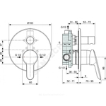 Промо-комплект для ванны с душем ALPHA Ideal Standard BD003AA