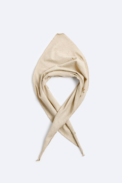 ZARA ПЛАТОК ИЗ ТКАНИ С ЭФФЕКТОМ ПОТЕРТОСТИ, ТЕМНО-БЕЖЕВЫЙ