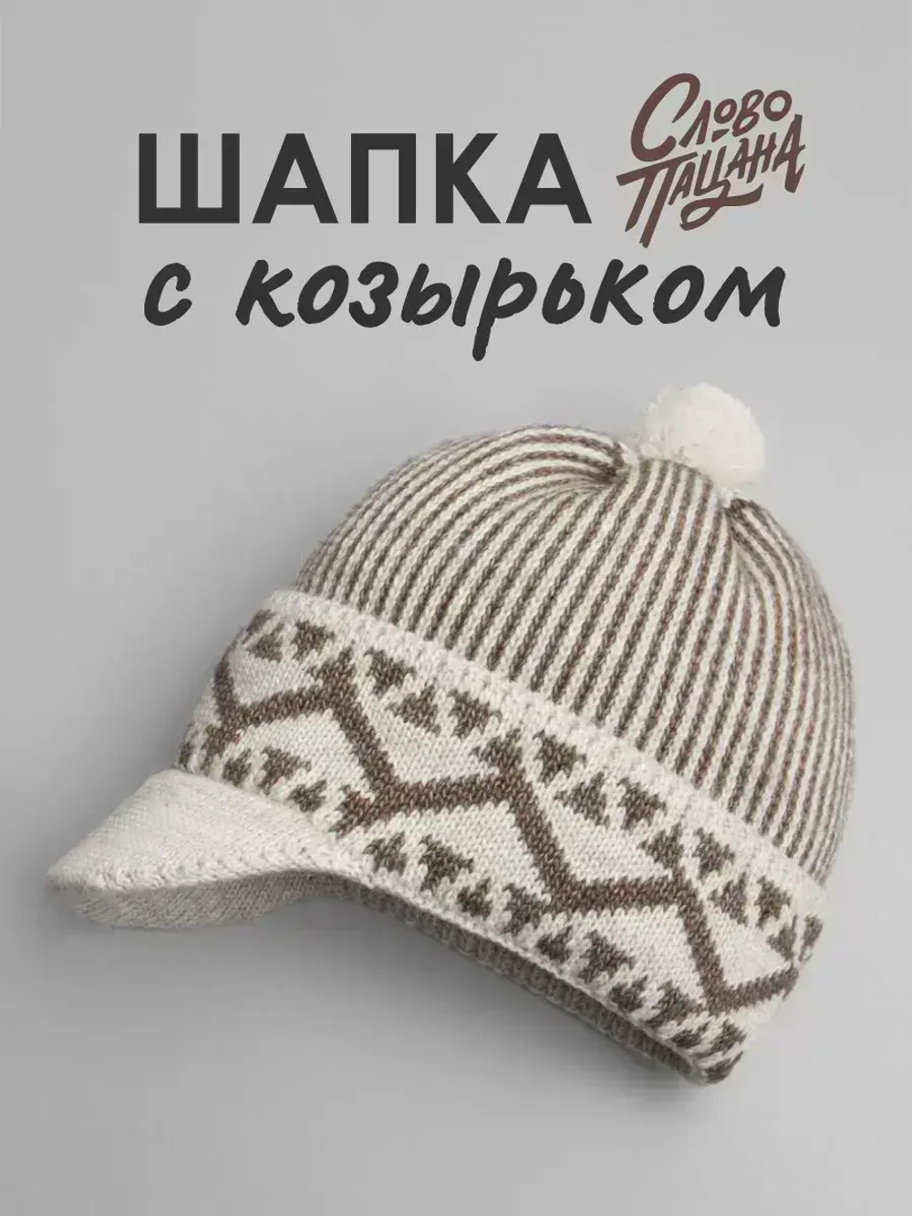 Шапка для мальчика с козырьком на осень