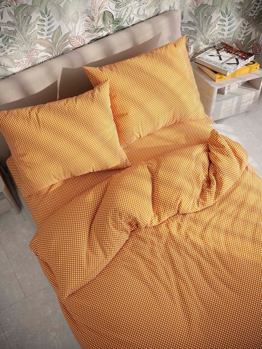 Наволочка комплект 2шт перкаль Сказка "Orange" 50x70 см на молнии