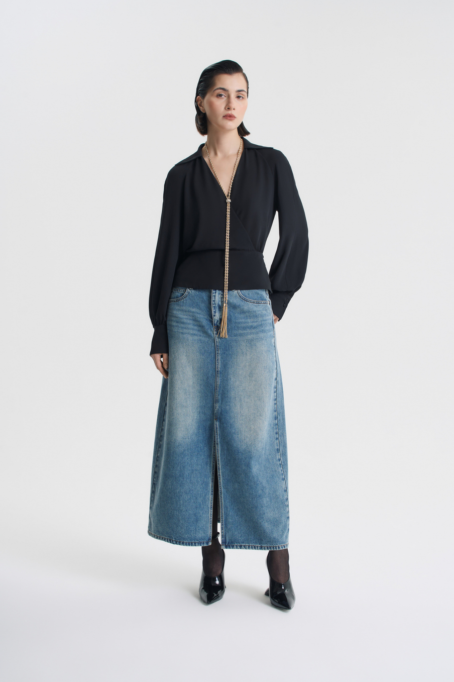 Блуза с баской