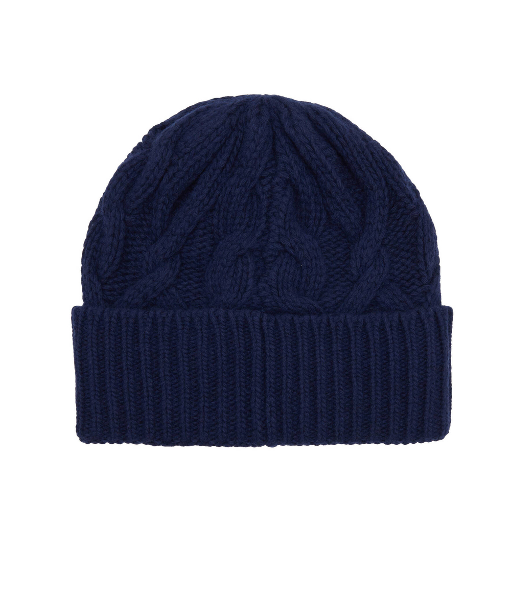 Хлопковая шапка EA7 - темно-синий(240124 3F103)