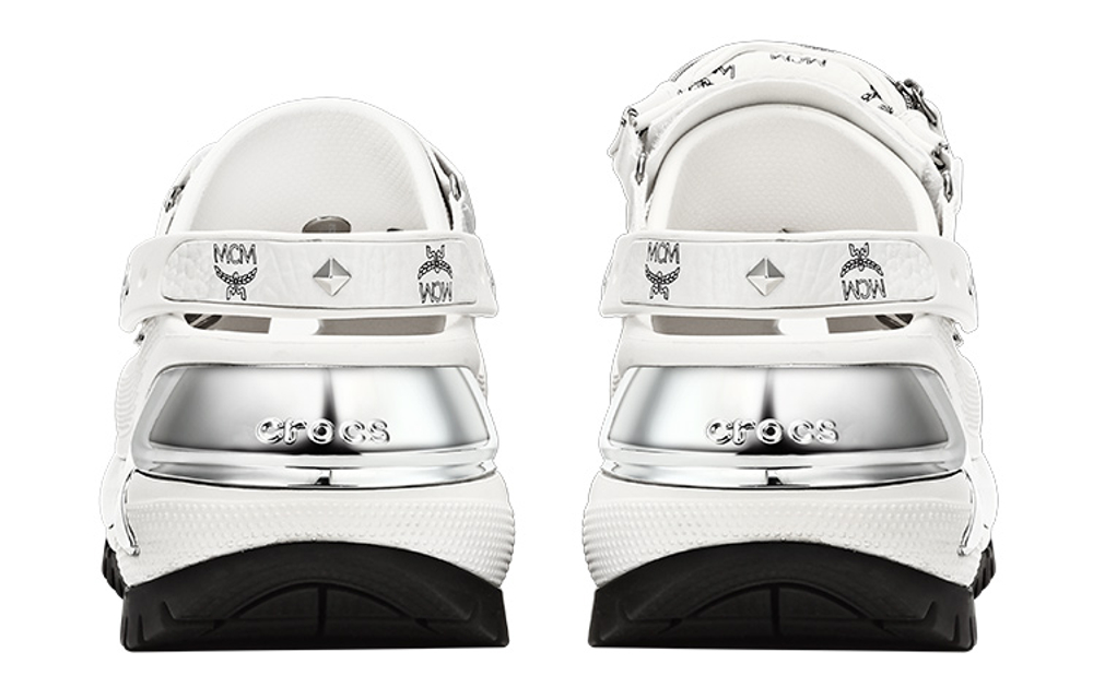 Crocs X MCM Mega Crush Clogs "White Silver"