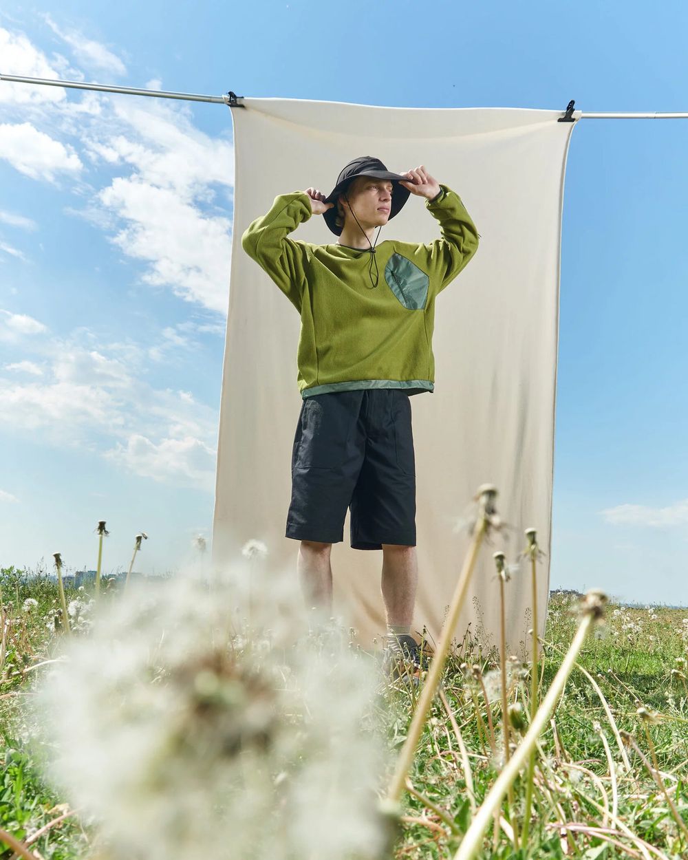 Толстовка Called a Garment Utilitarian золотая оливка