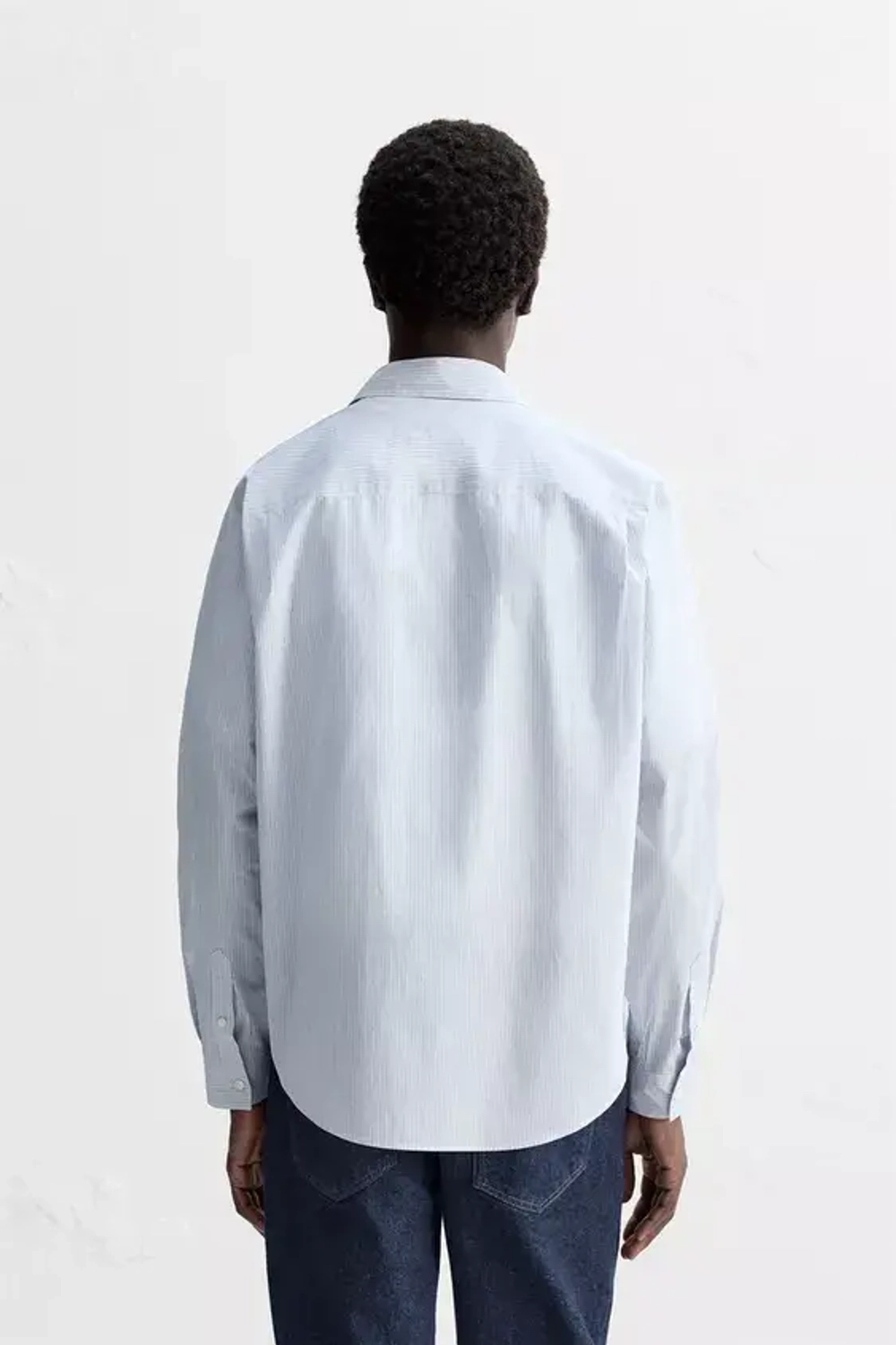 ZARА РУБАШКА ИЗ ПОПЛИНА В ПОЛОСКУ, ПОЛОСКИ