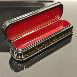 Шкатулка для ручки "Ирисы" с ручной росписью 20х6см