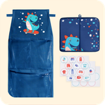 Набор для детского сада: кармашек, коврик, наклейки. Динозавр