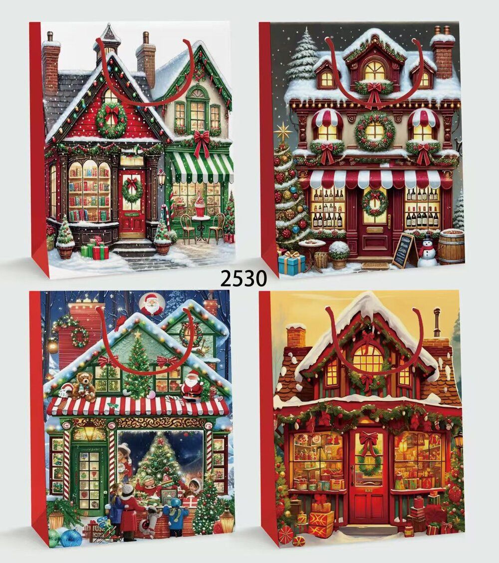 GAEM Пакет подарочный (бумага 210г/м2, блок 12шт), L18 W8,5 H23 см, 4в.