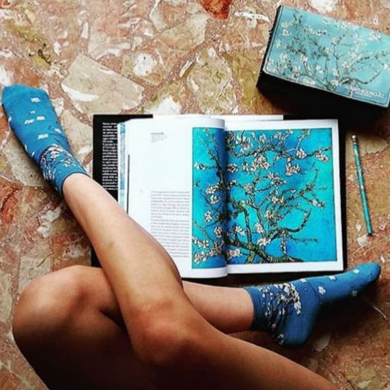 Носки "Цветущие ветки Миндаля" Винсент ван Гог, р-р 36-40