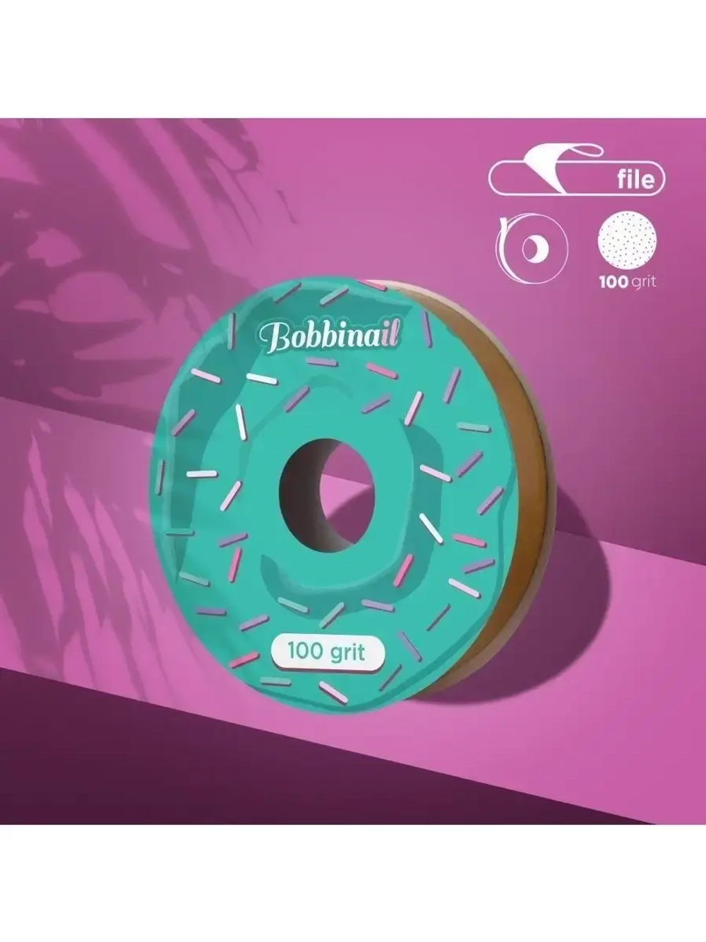 блок файл-ленты пластиковой катушки Bobbinail 100 грит