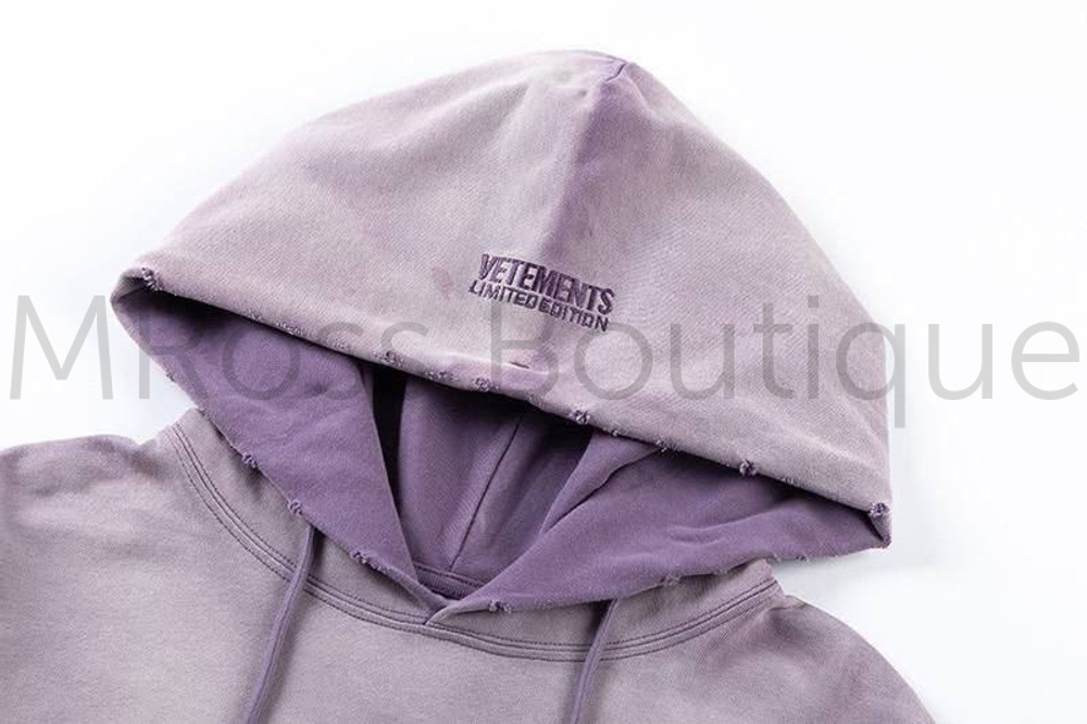 Худи Vetements пыльно-лилового цвета