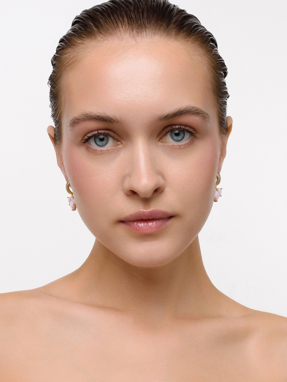 Серьги "Queen Pink Soul " Gold