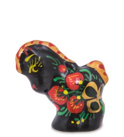 ГЛ- 959 Фигурка «Лошадка» хохлома (Гжельский фарфор)