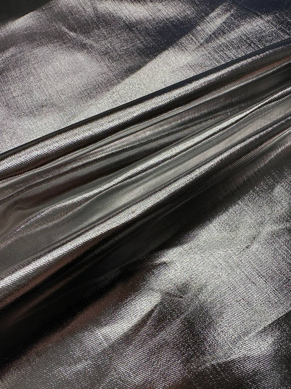 Джинса (деним) хлопок с эластаном синяя с серебряным напылением